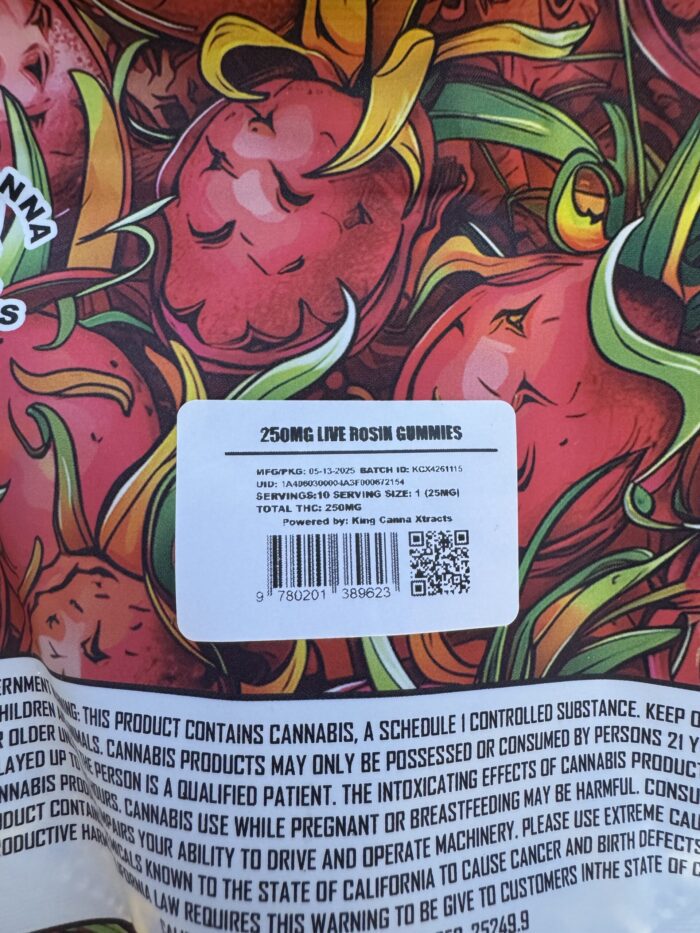 Zacubez Gummies Live Rosin Infused 250mg | 1:35$ / 2:70$ / 3:90$ | 5:120$ / 10:220$ - Image 3