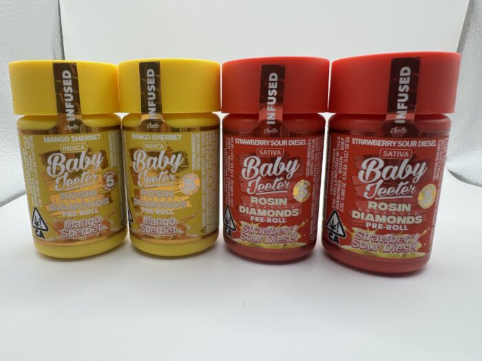 Baby Jeeter Rosin Diamond Infused 5pk Pre-Rolls | 1:60$ / 2:100$ / 3:135$ / 5:220$ - Image 2