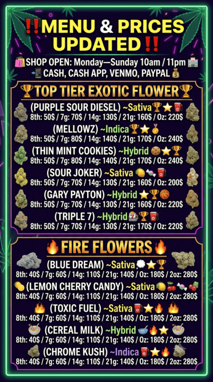 ⭐️Flower Menu⭐️